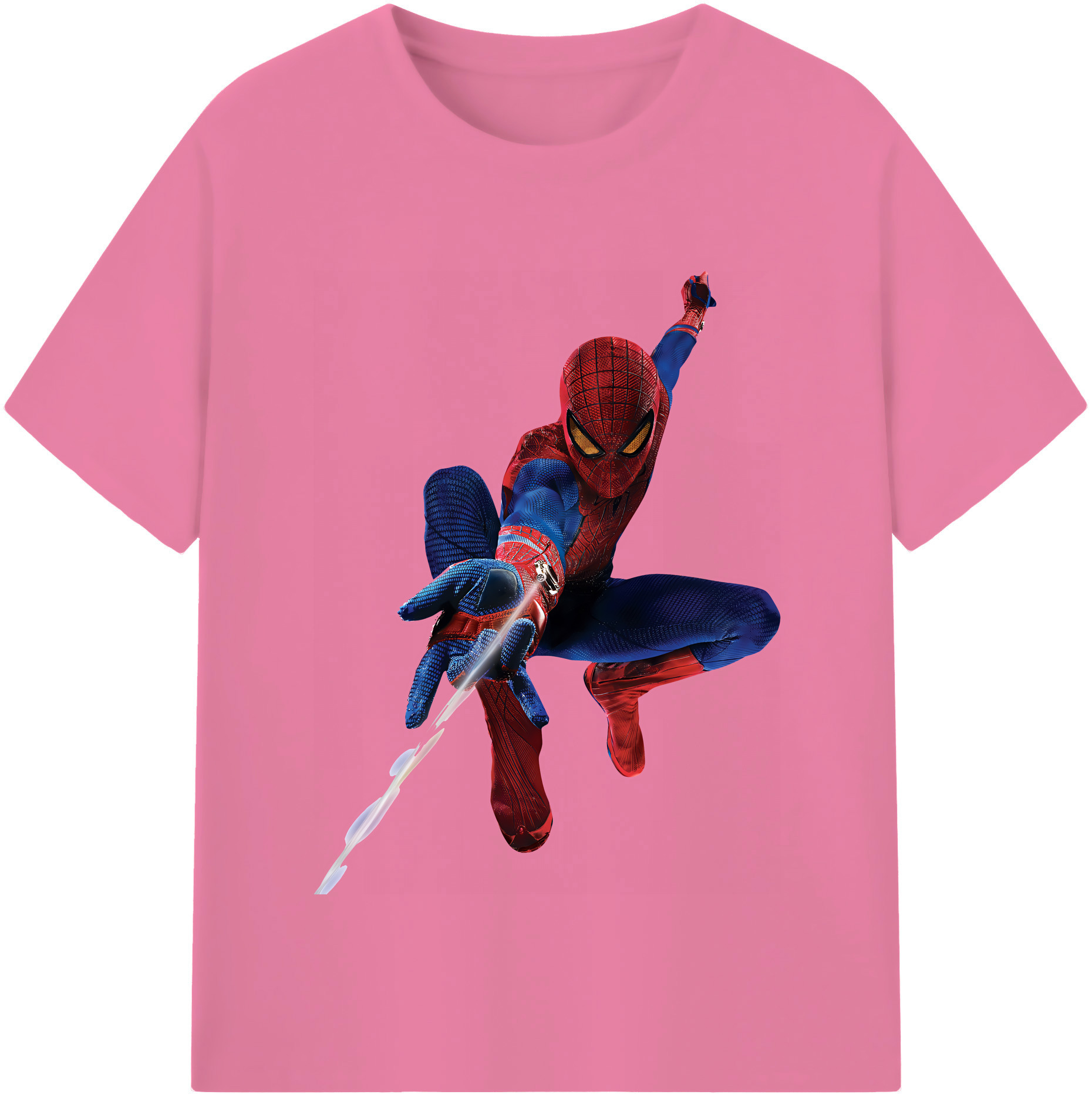 （画像用） Spider Man スパイダーマン 綿100％半袖Tシャツ（フロントプリント）